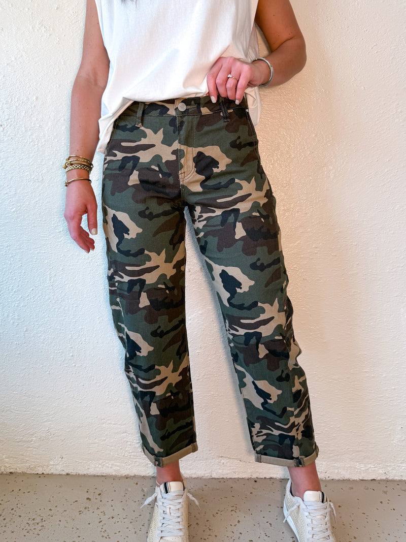 Camo Barrel Jeans