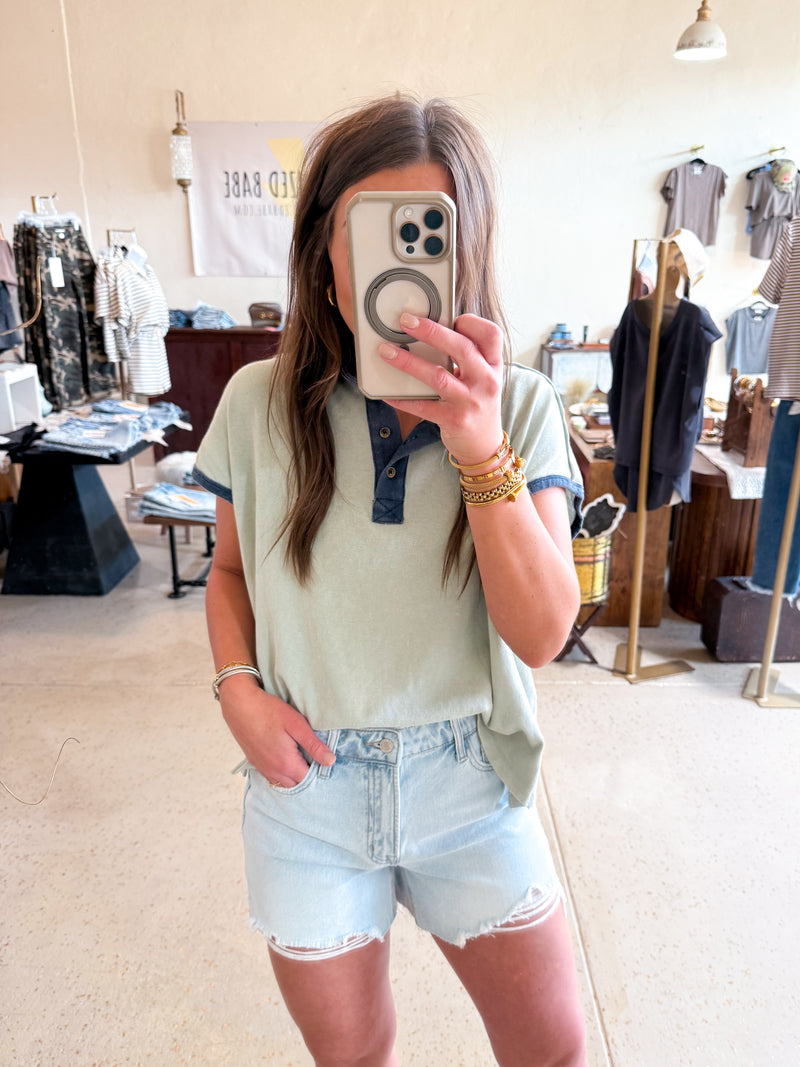 Say Hey Denim Shorts