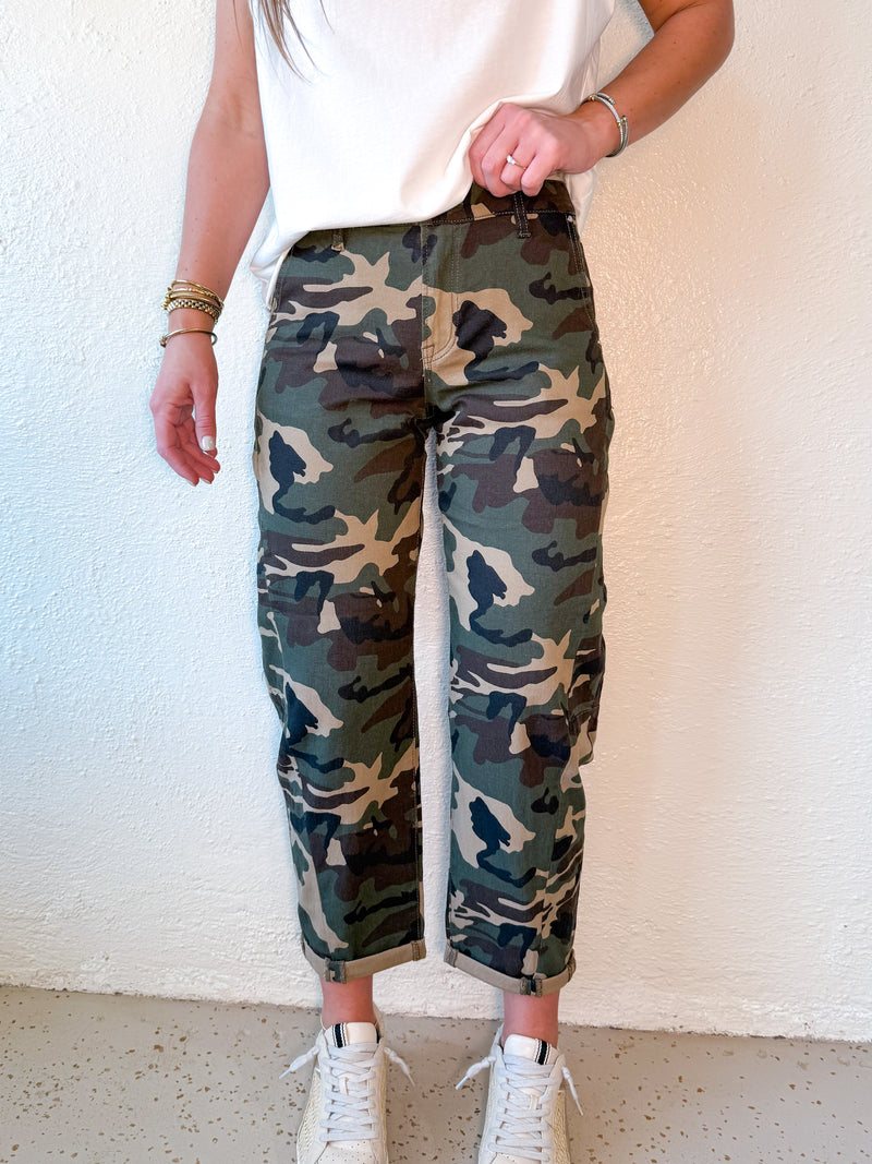 Camo Barrel Jeans